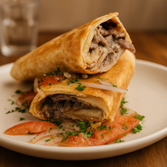Beef shawarma wrap